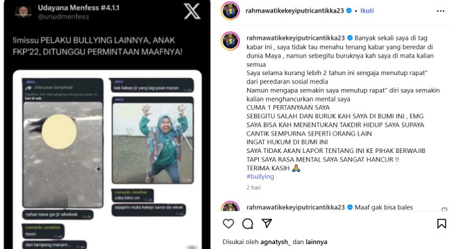 Kekeyi merasa mentalnya hancur setelah wajahnya dipakai untuk bully Timothy Anugerah. [X]